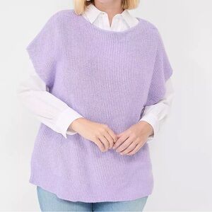 Lane Bryant Lavender Knit Sweater Sz 14/16